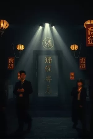 十二月的放映员海报：放映机与飘雪窗景