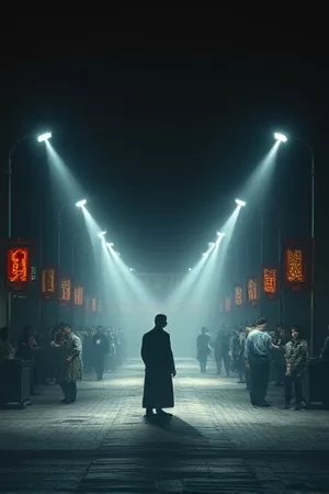 白鹭没入湖心海报：清晨湖面与白鹭剪影